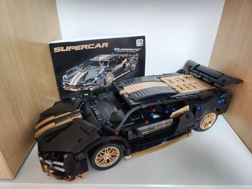 Super Voiture de Sport à Monter – 1280 Pièces, Compatible Lego, 1:14